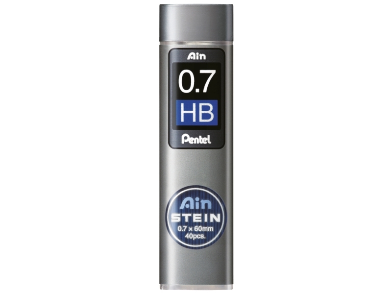 Pentel Ainstein, Hb, Grå, 0,7 Mm, 60 Mm, 40 Stk