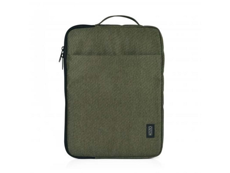 Sleeve, KOZO Olive, L:395mm x B:285mm x H:25mm med håndtag, RPET, grøn