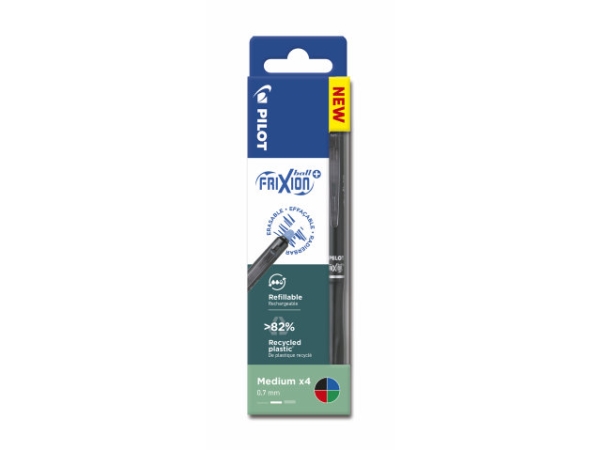 Kugelschreiber Pilot Frixion Plus 0,7 Mm 4 Stück/Set Sortiert 82% Recycelt