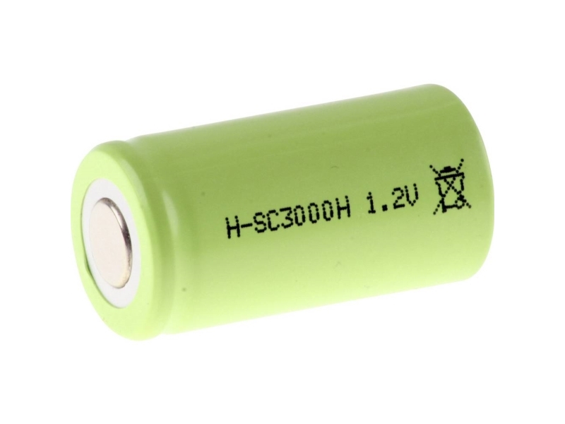 -SC3000HT Special-batteri Sub-C Tåler høj temperatur, Flat-Top 3000 mAh