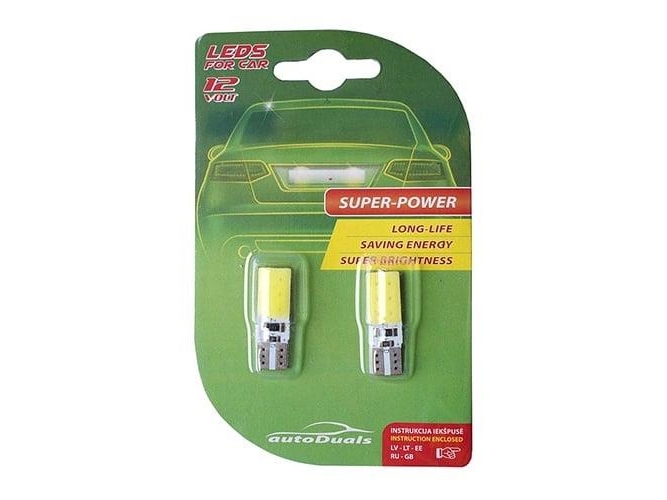 T-Way Autoduals Led T10 Canbus Light Bulb White 2Pcs