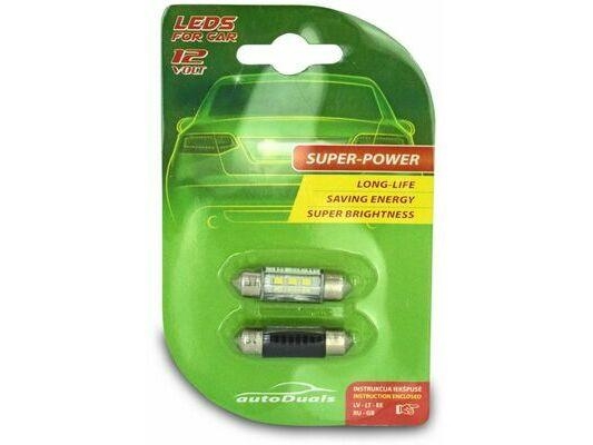T-Way Car Bulbs Led Sv8.5 36Mm White 2Pcs
