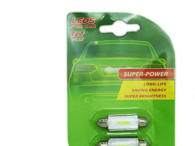 T-Way Car Bulb Led. C5w 41Mm White. 2Pcs