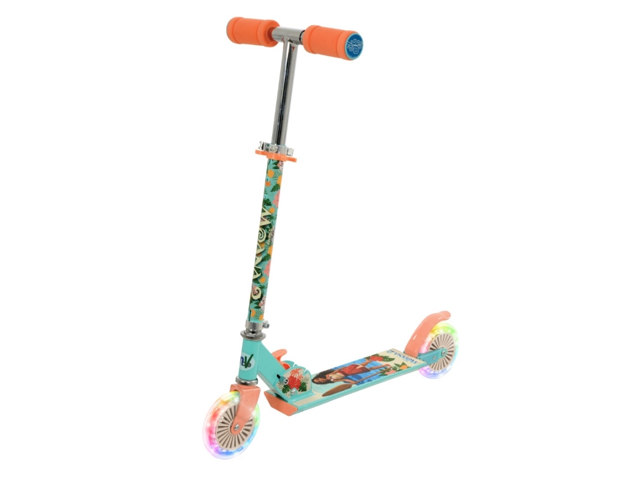 Moana hopfällbar sparkcykel med belysta hjul | Utomhusleksaker - Gå / Löpande fordon - Löphjul | GameStuff