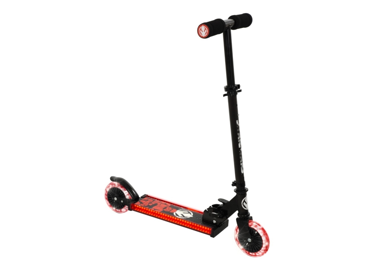 Star Wars Dark Side hopfällbar scooter med självlysande hjul | Utomhusleksaker - Gå / Löpande fordon - Löphjul | GameStuff