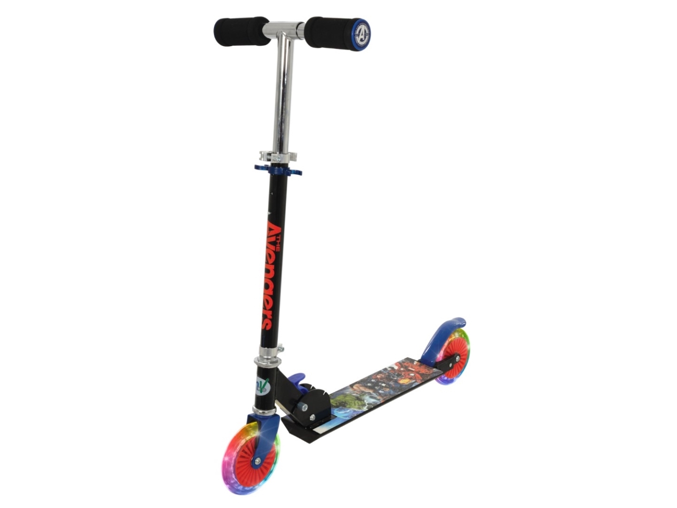 Avengers hopfällbar sparkcykel med självlysande hjul | Utomhusleksaker - Gå / Löpande fordon - Löphjul | GameStuff