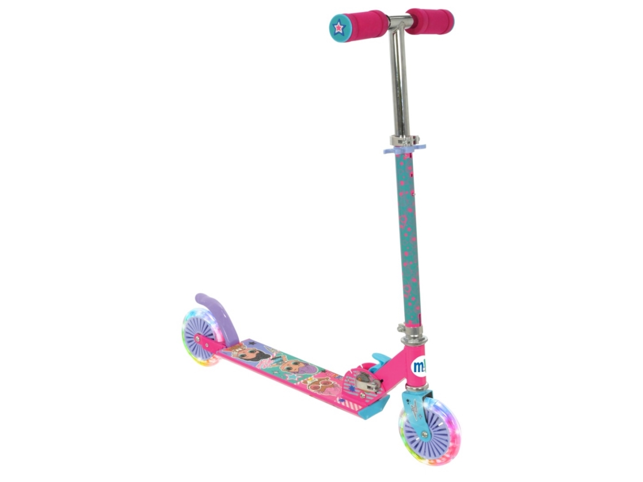 LOL Surprise hopfällbar sparkcykel med självlysande hjul | Utomhusleksaker - Gå / Löpande fordon - Löphjul | GameStuff