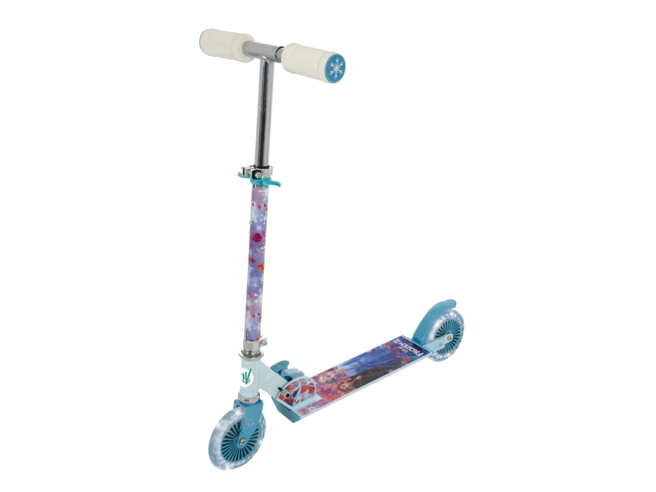 Disney Frozen 2 hopfällbar skoter med självlysande hjul | Utomhusleksaker - Gå / Löpande fordon - Löphjul | GameStuff
