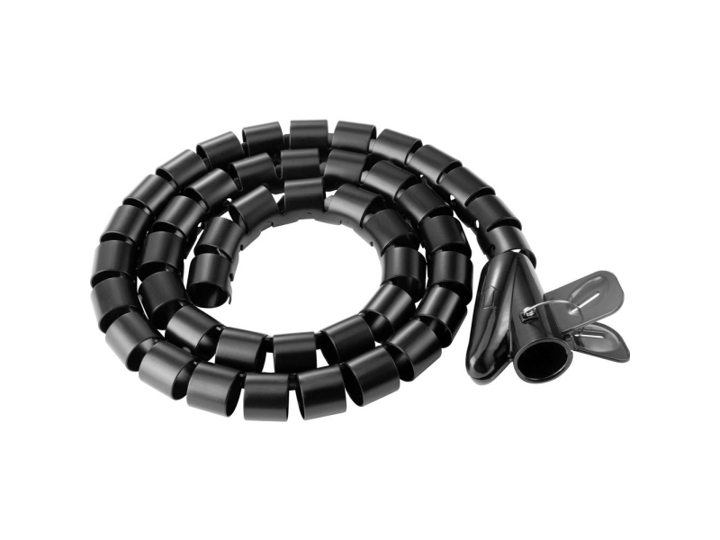 Speaka Professional Sp-13402972 Kabelbündelungsschlauch Polyurethan (Pe) Schwarz Flexibel (Ø X L) 25 Mm X 1000 Mm 1 Stück