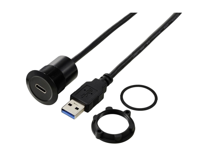 Usb-C (3.1) Tilslutning/Usb-A (3.0) Stik 1 M Kabel Sort Tc-13376312 Tru Components Indhold: 1 Stk