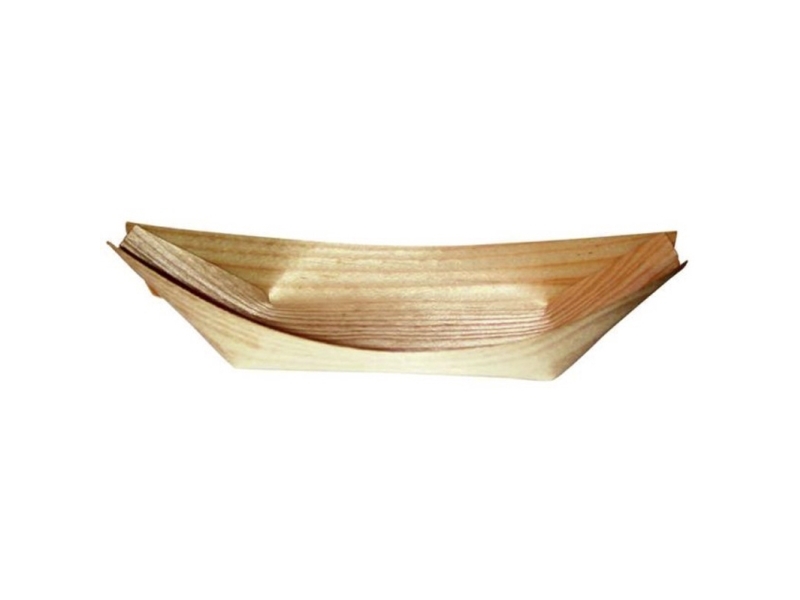 Træbåd,170X90x25mm Træ, Træ, Pakke A 50 Stk Fødevaregodkendt