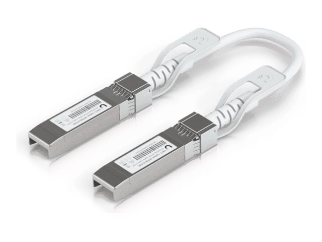 Ubiquiti UniFi - 25GBase direktkopplingskabel - SFP28 (hane) till SFP28 (hane) - 15 cm - 4.5 mm - vit | Datortillbehör - Kablar & adaptrar - Nätverkskablar | GameStuff