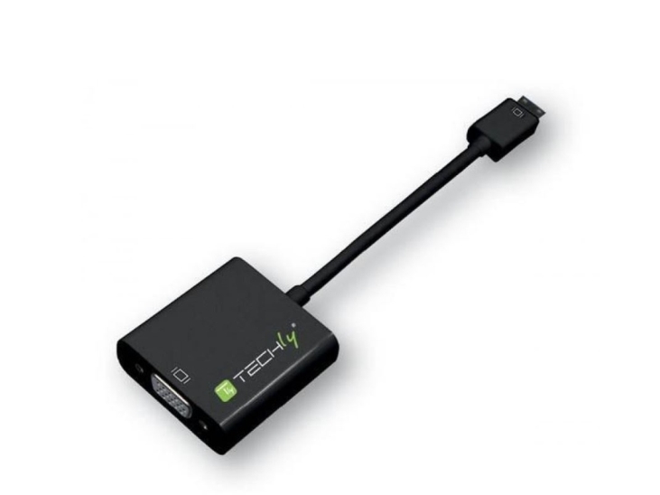 Techly Idata Hdmi-Vga4, Vga (D-Sub), Hdmi Type C (Mini), Männlich, Weiblich, 1920 X 1080 Pixel, 1080P, 720P, 480P