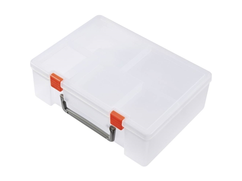 TRU COMPONENTS Sortimentskasse (L x B x H) 250 x 190 x 80 mm Antal fag: 6 Variabel underopdeling, Inkl. håndtag Indhold 1 stk | Verktyg & Verkstad - För verkstaden - Sortiment lådor | GameStuff