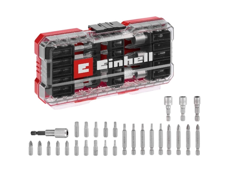 Einhell S-Case Bit-Set 28Plg Ls 108613 Bit-Set 1/4 (6,3 Mm), Torx, Pz, Ph, Gekerbt, Sechskant