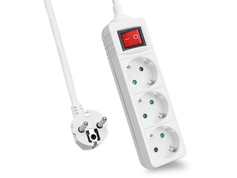 Helos 262791, 3 M, Drinnen, 1,5 Mm², Weiß, 3 Ac-Ausgänge, 230 V