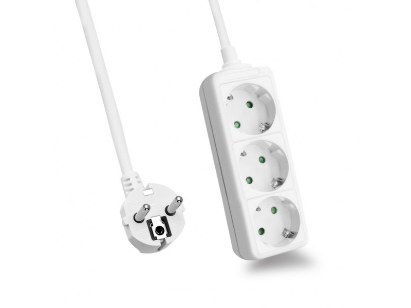 Helos 262788, 3 M, Drinnen, 1,5 Mm², Weiß, 3 Ac-Ausgänge, 230 V