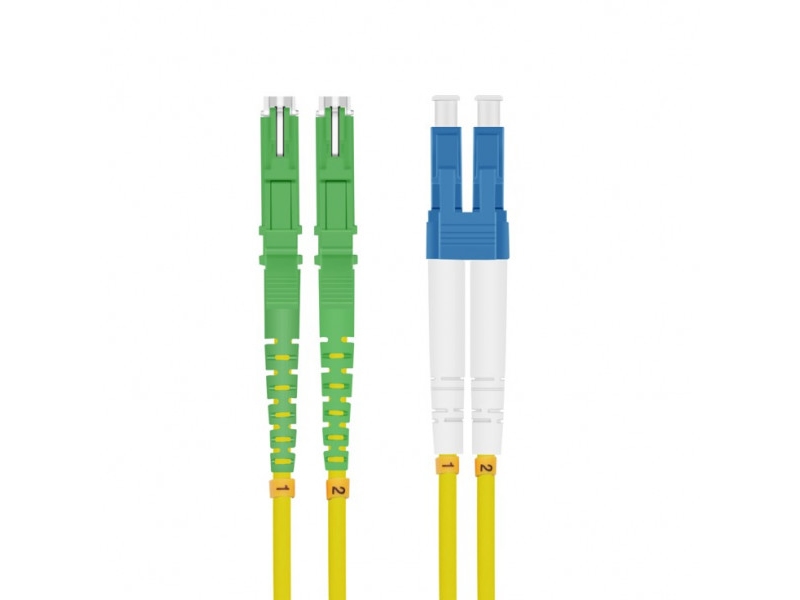 Lichtwellenleiter-Patchkabel E2000 Apc (Lsh)/Lc Duplex 9/125Μm Os2 Gelb 15,0M