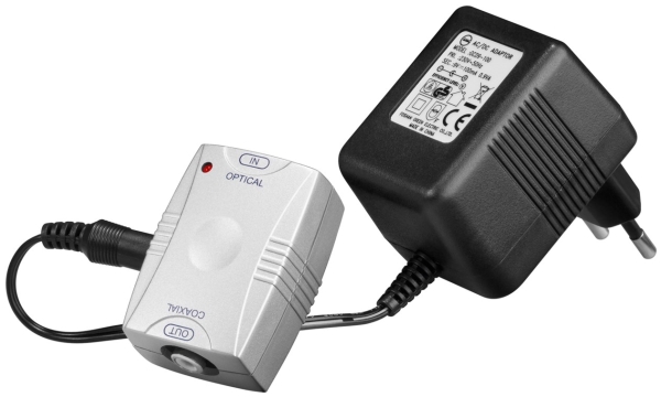 Wentronic Goobay Opto-Koaxial-Wandler - Konvertiert Digital Optisches Toslink Signal In Digitales Cinch Signal (11919)