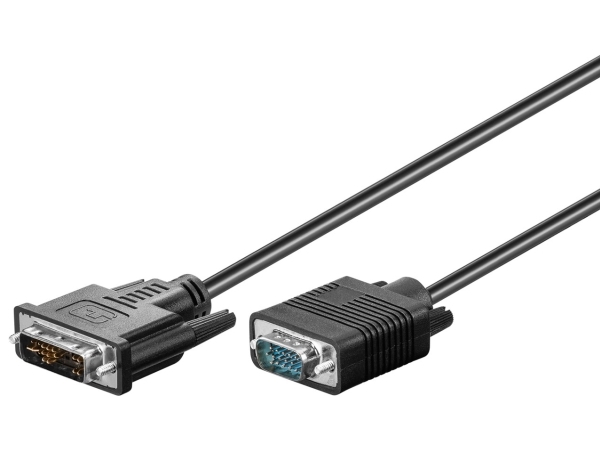 Goobay 50991, 3 M, Dvi-I, Vga (D-Sub), Männlich, Männlich, Gerade