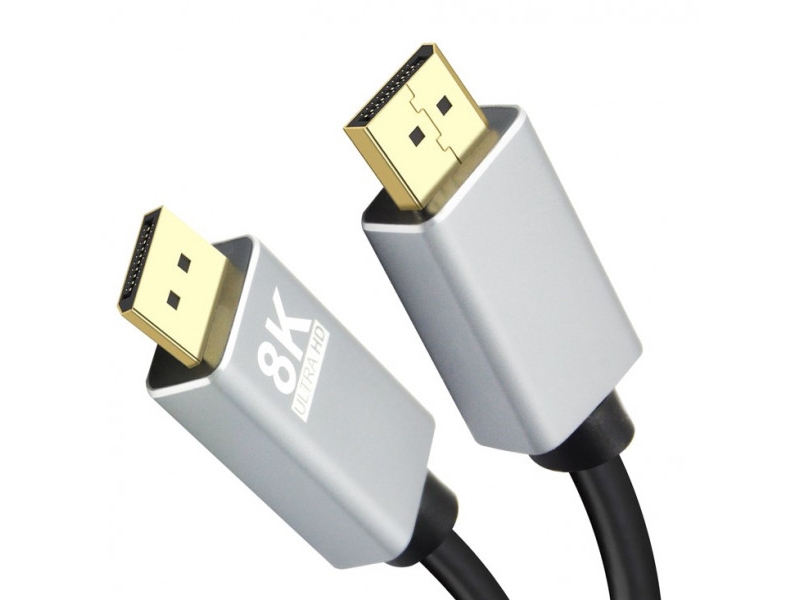 Helos 288446, 5 M, Displayport, Displayport, Hanstik, Hanstik, 7680 X 4320 Pixel