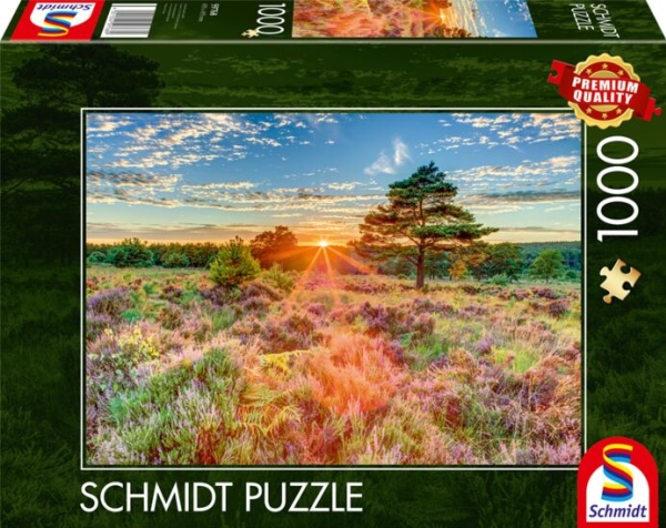 Schmidt Spiele Puzzle PQ 1000 Solnedgang på heden G3