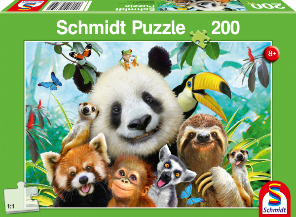 Schmidt Games Puzzle 200 glade kæledyr G3