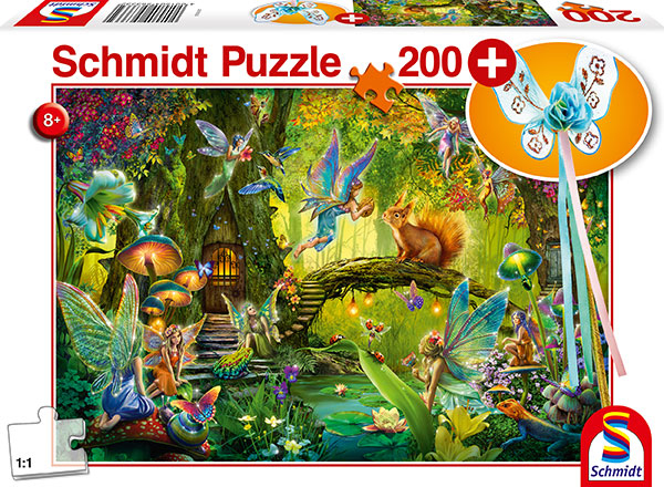 Schmidt Spiele Feen Im Wald, Mit Add On (Feenstab), 200 Stück(E), Landschaft, 8 Jahr(E)