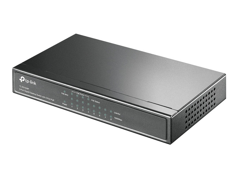 Tp-Link 8-Port Gigabit Desktop Switch Mit 4-Port Poe+, Managed, Gigabit Ethernet (10/100/1000), Power Over Ethernet (Poe)