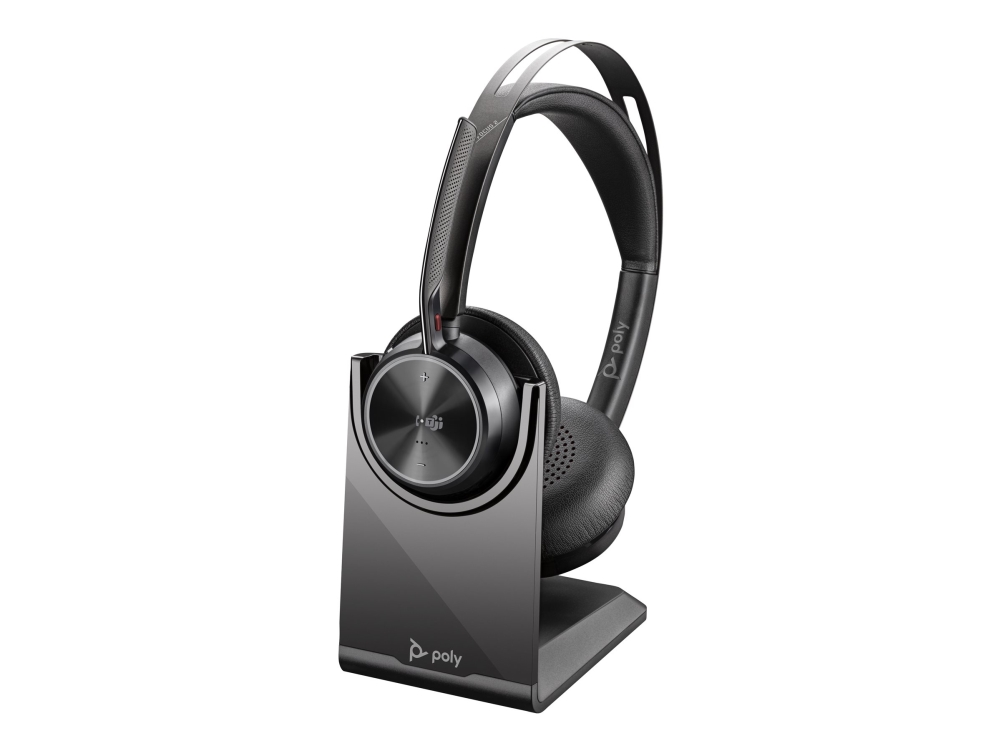 Hp Poly Voyager Focus 2 Microsoft Teams Certified Stereo Bluetooth Headset Mit Ladestation