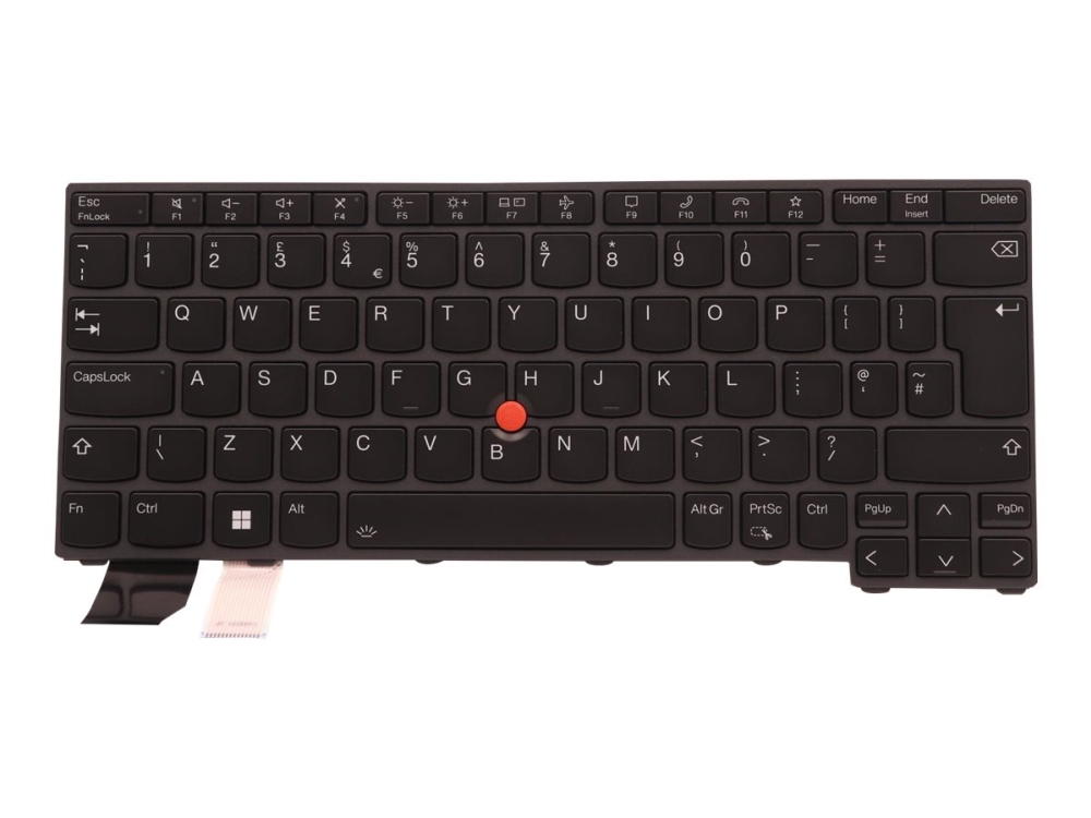 Lite-On - Notebooks Udskiftningstastatur - Med Trackpoint - Bagbelyst - Uk - Sort - For Thinkpad L13 Gen 3 L13 Yoga Gen 3 X13 Gen 3
