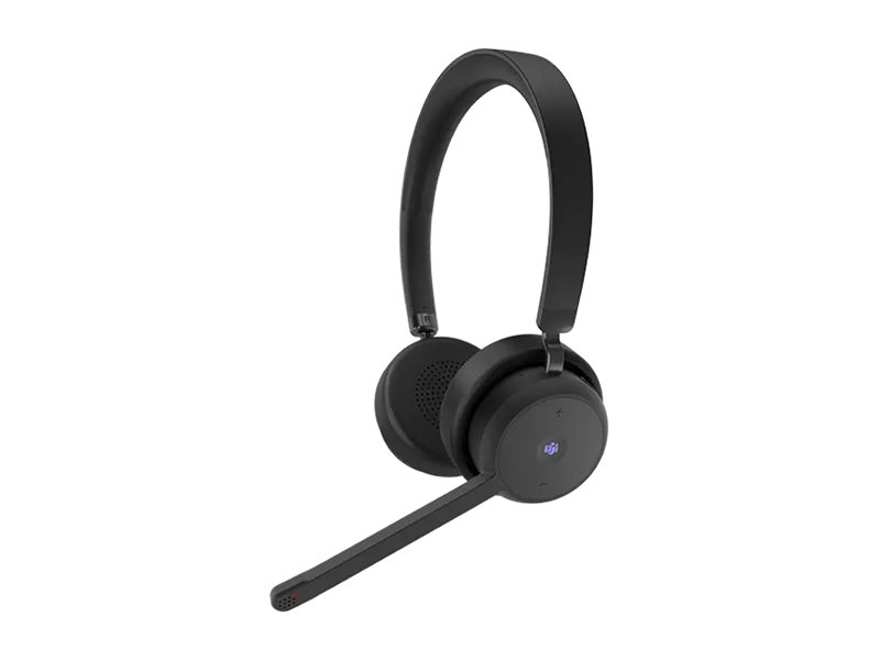 Lenovo - Headset - På Øret - Bluetooth - Trådløs - Usb-A Via Bluetooth Adapter - Sort - Certified For Microsoft Teams