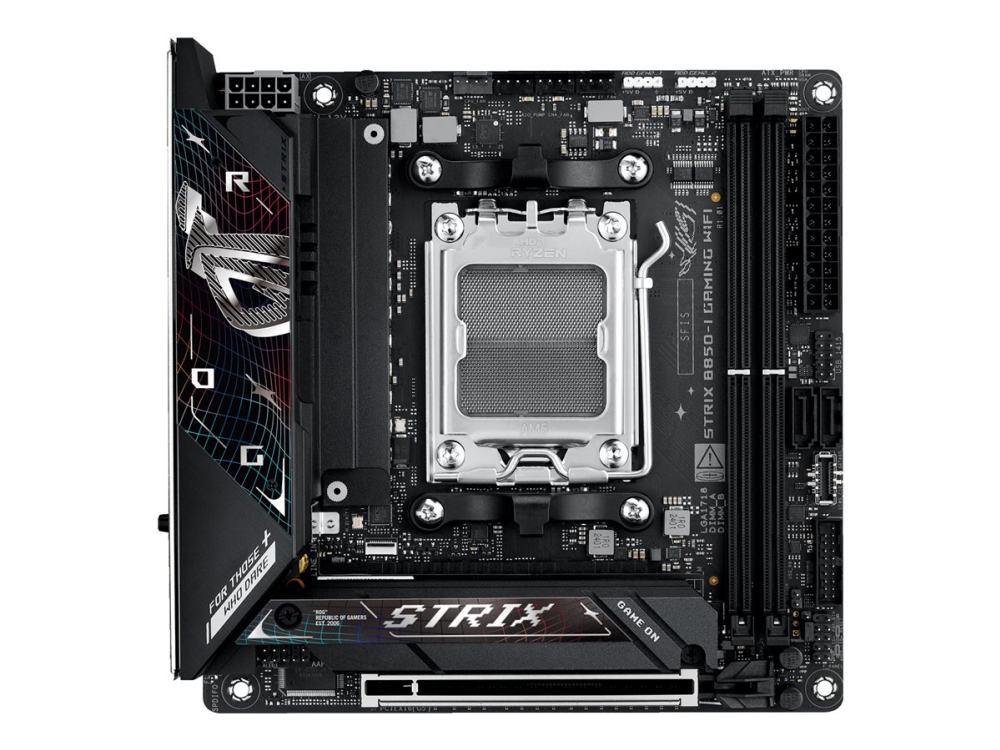 Asus Rog Strix B850-I Gaming Wifi, Amd, Sockel Am5, Amd Ryzen 7000 Series, Amd Ryzen 8000 Series, Amd Ryzen 9000 Series, Sockel Am5, Ddr5-Sdram, 96 G