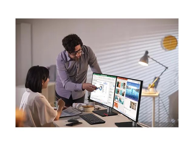 Lenovo Thinkvision P27q-30 - Led-Skærm - 27" - 2560 X 1440 Qhd @ 60 Hz - Ips - 350 Cd/M² - 1000:1 - 4 Ms - Hdmi, Displayport - Ravnsort