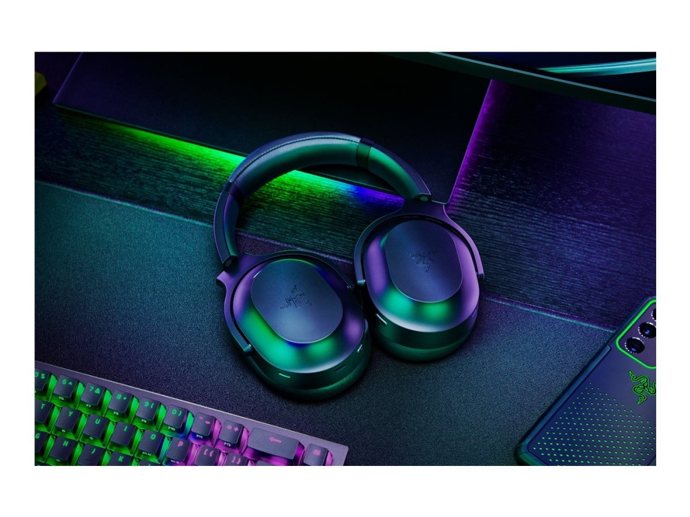 Razer Barracuda Pro - Headset - Fuld Størrelse - Bluetooth/2,4 Ghz Radiofrekvens - Trådløs - Aktiv Støjfjerning - Støjisolerende