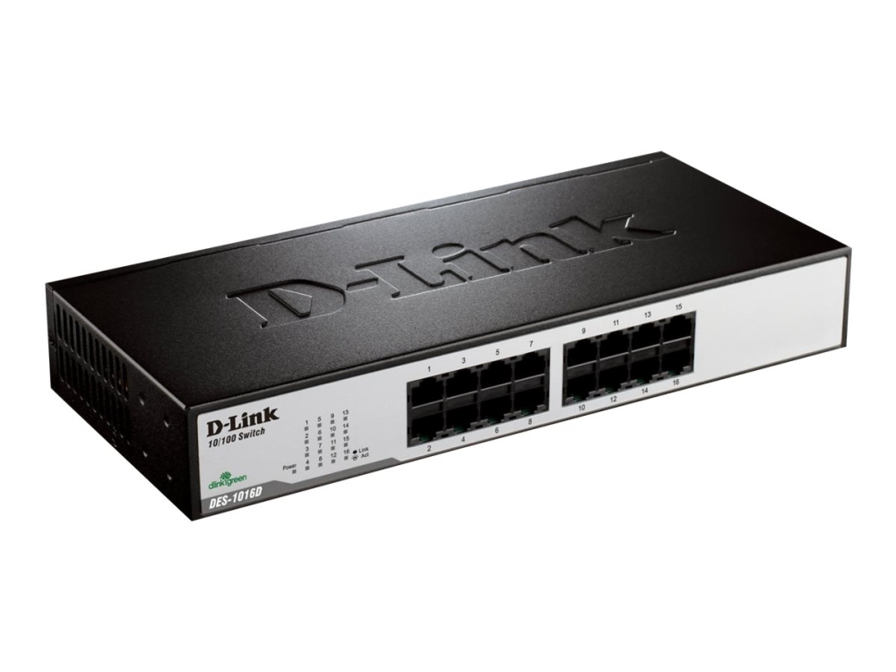D-Link Dlink 16Xrj45 10/100 Unmanaged 16-Port Switch 2 Mb 100 Mb, Integrierbar