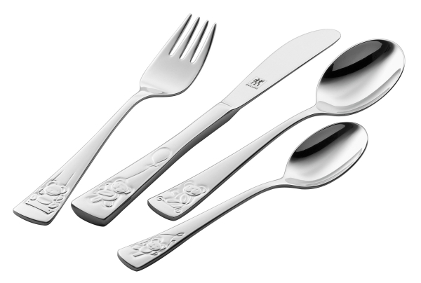 ZWILLING Teddy TEDDY barnbestick. Set med 4 st. 215x150x25 mm. | Bordssättning - Bestick - Bestickset | GameStuff