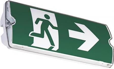 Way out Escape way armatur IP65 23m läsavstånd, vägg, 3 timmar Batteri, Ned till -30°C inkl. piktogram (4 st) STANDARD | Bransch - Belysning av nöd- och utrymningsvägar | GameStuff