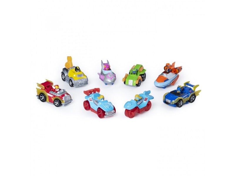 Spin Master Paw Patrol Mighty Pups True Metal Sæt med 8 trykstøbte metalkøretøjer