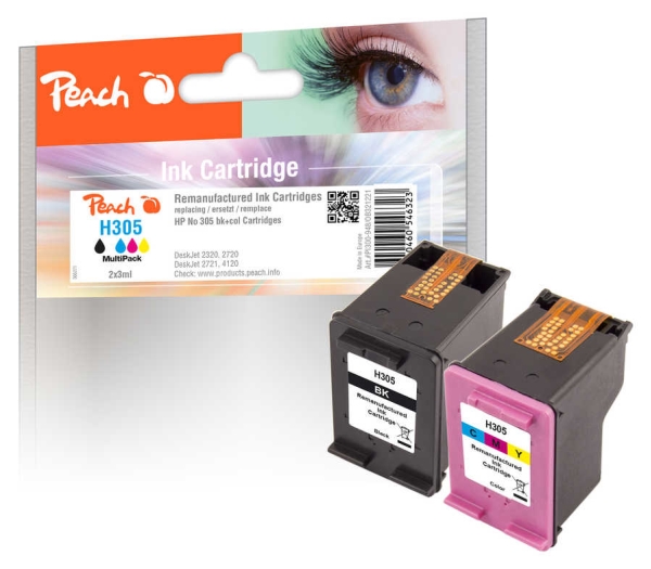 Peach Pi300-948, Sort, Magenta, Gul, Blå, 3 Ml, 3 Ml, 2 Stk, Multipakke