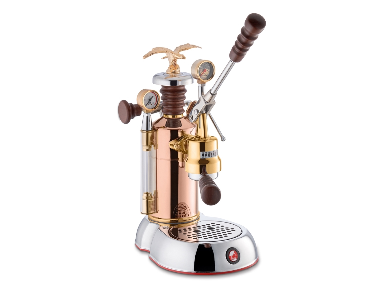 La Pavoni Espressomaskine Med Håndtag Lplese01eu (Kobber), Espressomaskine, 1,6 L, 950 W, Krom, Kobberfarve, Guld