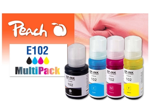 Peach 321328, Standardertrag, Schwarz, Cyan, Magenta, Gelb, 127 Ml, 70 Ml, 4 Stück(E), Multipack