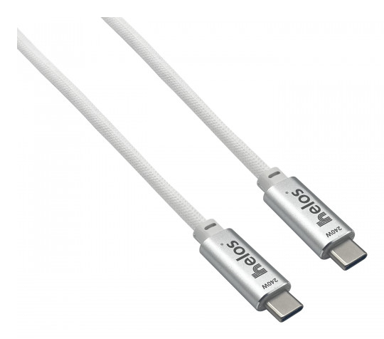 Helos 372342, 1 M, Usb C, Usb C, 40 Gbit/Sek., Hvid