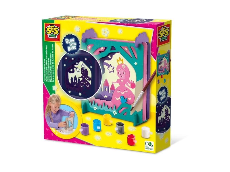 Ses Creative 14137 Märchenhafte Schattenbox - Glow In The Dark Bastelset Für Kinder, Mal-Set Für Kinder, 5 Jahr(E), Mehrfarbig