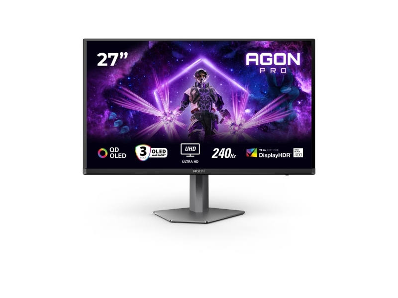 AOC G2 AG276UZD, 67,3 cm (26.5), 3840 x 2160 pixlar, 4K Ultra HD, OLED, 0,03 ms, Svart | Spel - Bildskärmar & tillbehör - Bildskärmar | GameStuff