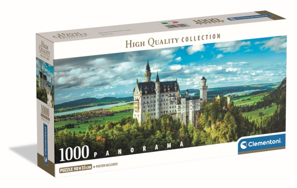 Puslespil Panorama Hqc The Neuschwanstein, 1000 Brikker