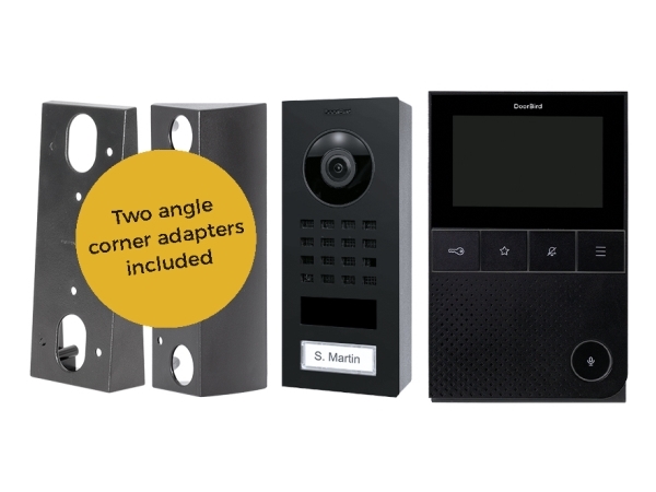DoorBird D11 Business-Set, 10,2 cm (4), IPS, 800 x 480 pikseliä, 1080p, Erittäin laaja, 200°