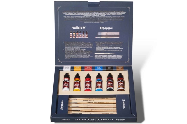 Ultimate Game Color Miniature Set, Paint & Brushes