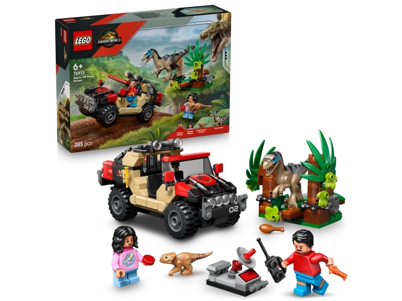 LEGO ® Jurassic World - Flugt fra Raptor 76972 - 285 Dele