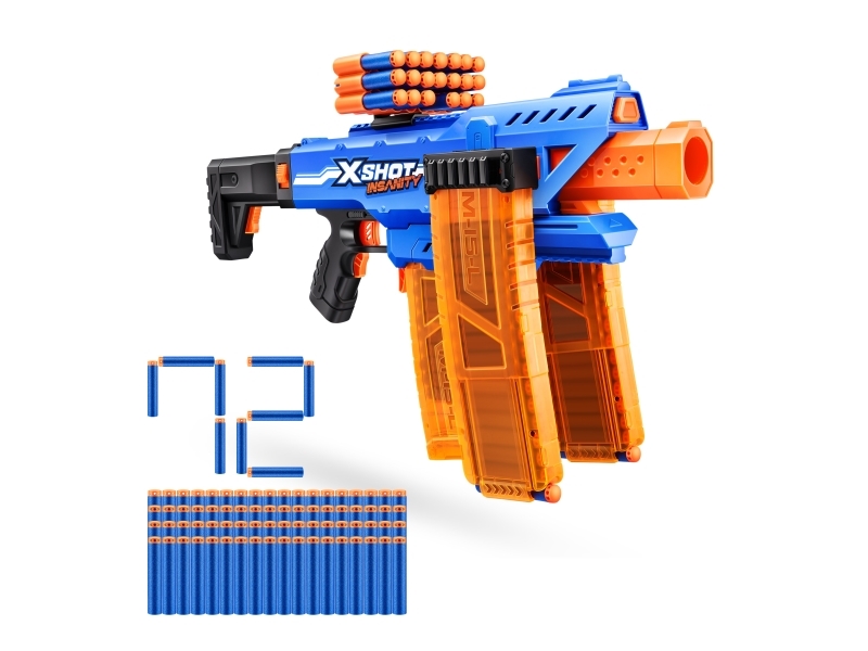 ZURU XSHOT Insanity Clip Mania (incl. 72 darts) | Andra leksaksmärken - Leksaksbilen | GameStuff